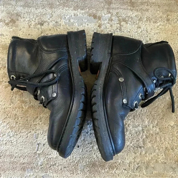 Harley Davidson Faded Glory Black 6" Logger Boots: 7 - Picture 7 of 9